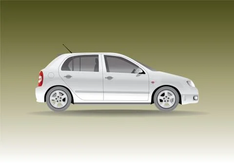 Car from the side Stock Illustration