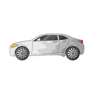 Car side illustration Ilustración de archivo