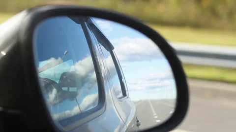  car side mirror Stock Footage 95554209