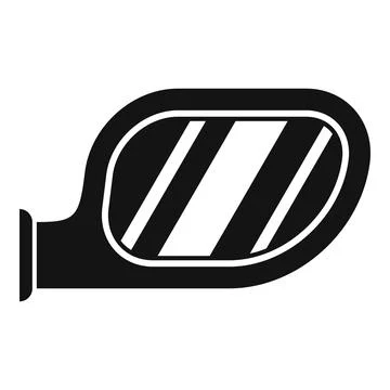 Car side mirror icon reflecting view Stock Illustration
