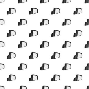 Car side mirror pattern creating a seamless automotive background Stock Illustration