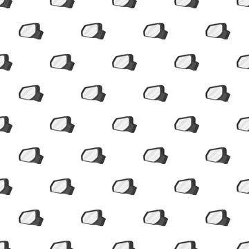 Car side mirror seamless pattern on white background 库存插图