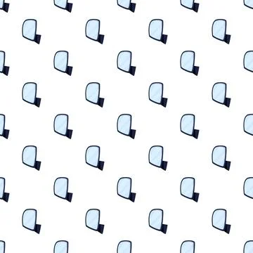 Car side mirror seamless pattern repeating on white background Stock Illustration