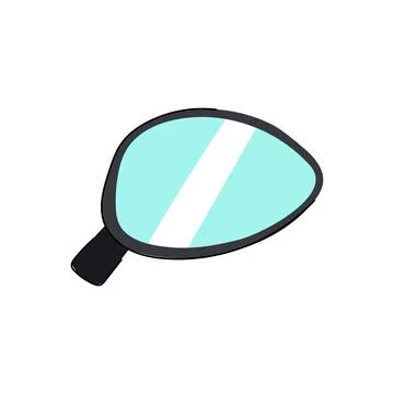 Car side mirror showing reflection safety concept イラスト素材