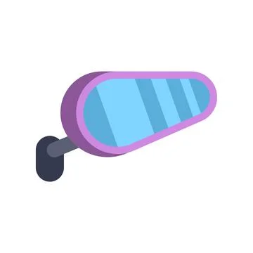 Car side mirror showing reflection for safe driving Stock Illustration