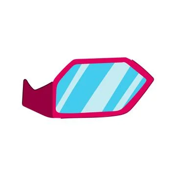 Car side mirror vector illustration of vehicle part Ilustración de archivo