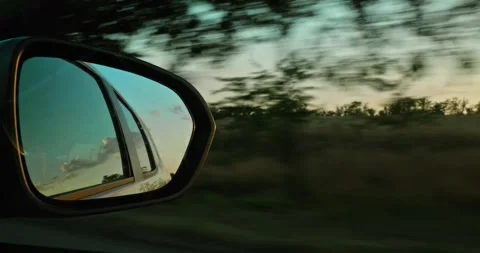 Car Side Mirror View 2 Stock Footage 314449423