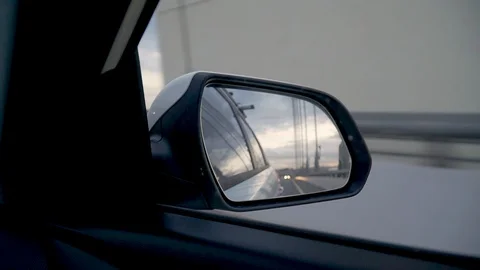 Car side mirror view Stock Footage 112830739