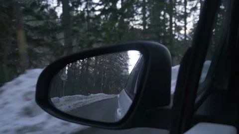 Car side mirror view. Stock Footage 168613595