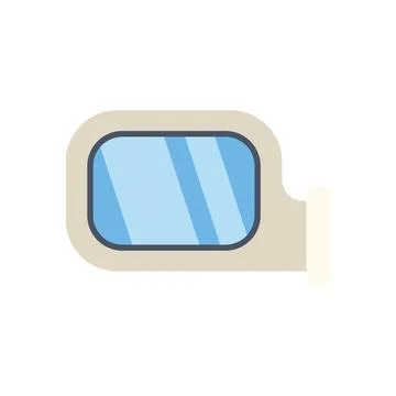 Car side mirror viewing road from vehicle Stock Illustration
