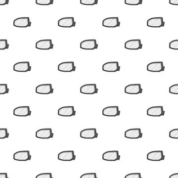 Car side mirrors repeating pattern on white background Stock Illustration