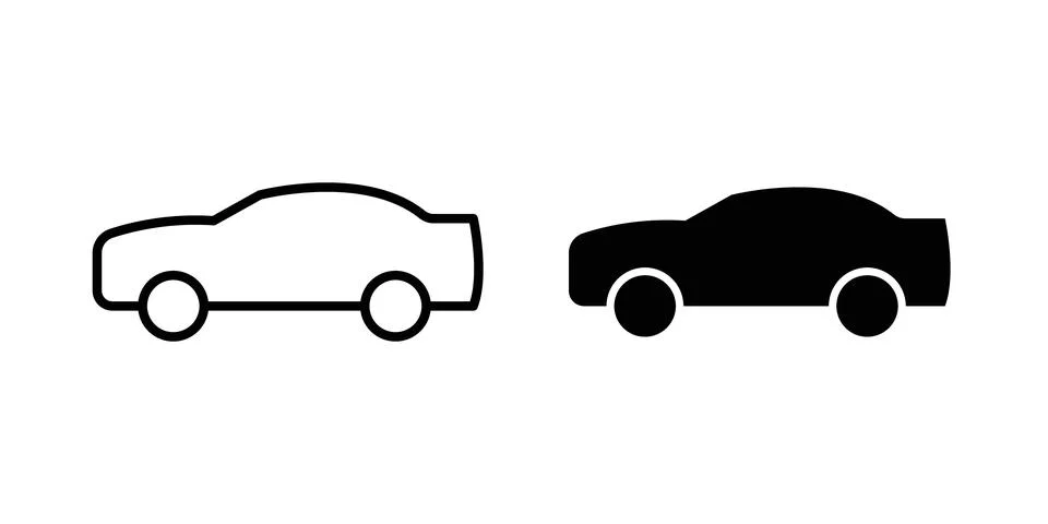 Car side view icon vector editable eps10 Stock Illustration