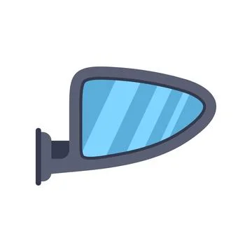 Car side view mirror creating driving safety concept Stock Illustration