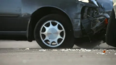 Car sideswiped 4 Stock Footage