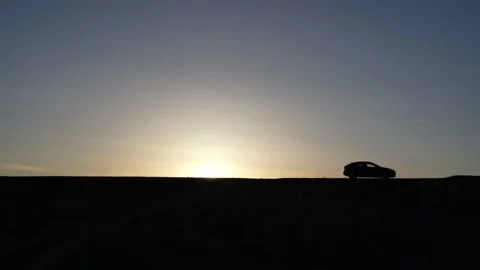 Car silhouette Stock Footage 179836910