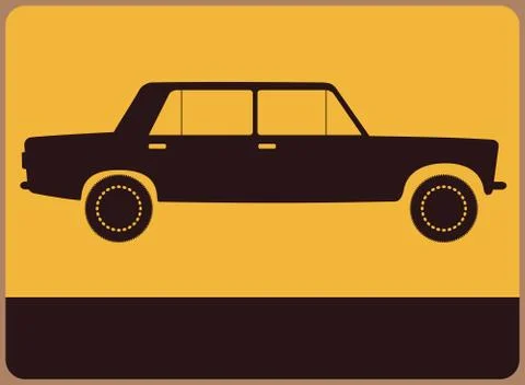 Car silhouette. Stock Illustration