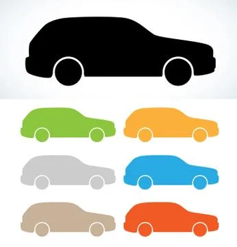 Car silhouette Illustrazione stock