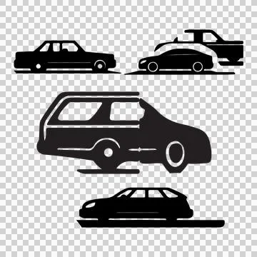 Car Silhouette vector style Illustrazione stock
