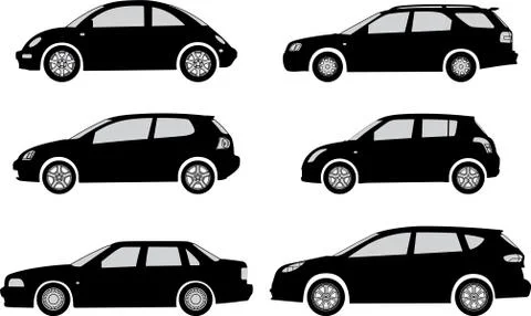 Car silhouettes Stock Illustration
