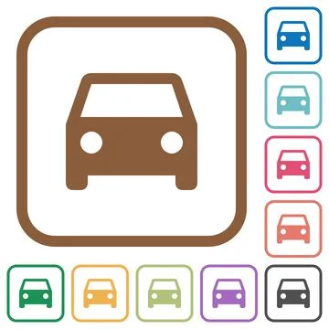 Car simple icons Stock Illustration
