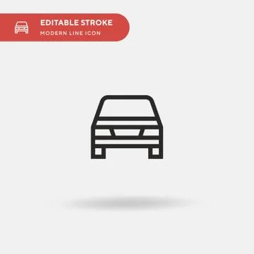 Car Simple vector icon. Illustration symbol design template for web mobile UI Stock Illustration