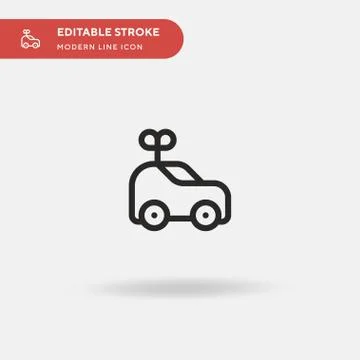 Car Simple vector icon. Illustration symbol design template for web mobile UI Stock Illustration