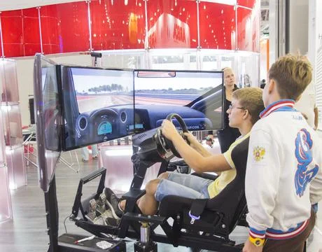 Car simulator Foto stock