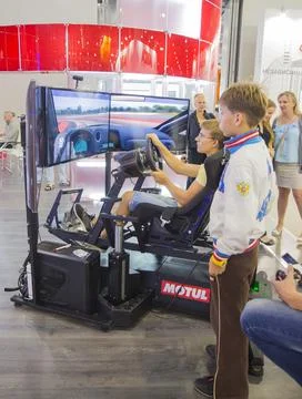 Car simulator Stock Photos