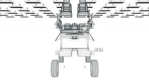 Car sketch rotating, components assembling, loop Video stock 831304