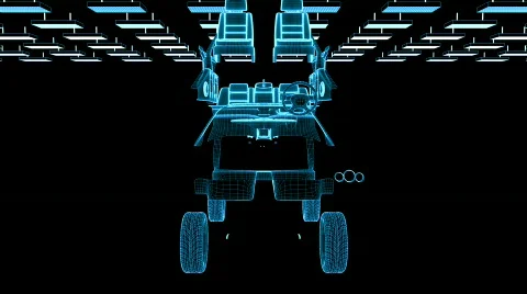 Car sketch rotating, components assembling, loop Stock Footage 851680