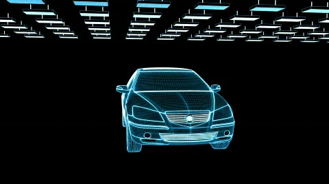 Car sketch rotating, seamless loop | Stock Video | Pond5