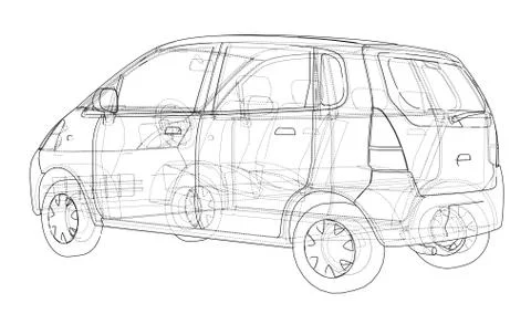 Car sketch. Vector Stock Illustration
