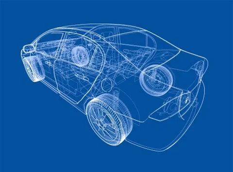 Car sketch. Vector Stock Illustration