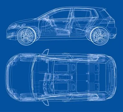Car sketch. Vector 库存插图
