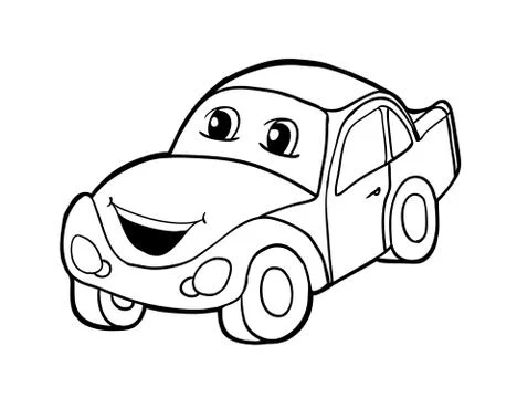 Car with smile Stock Illustration