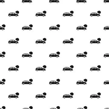 Car in smoke pattern seamless Stock Illustration