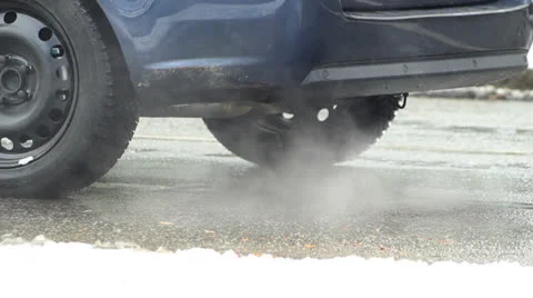 Car in snow in city Stock Footage 24779384