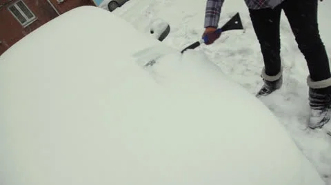 Car in snow Video stock 23261159