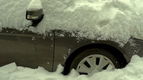 Car in snow Stock Footage 148395476