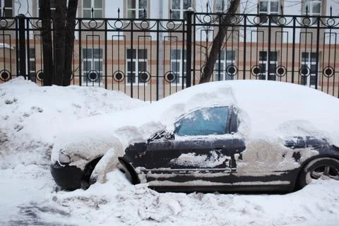 Car in snow Stock Photos