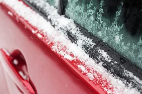 Car in snow . Stock Photos