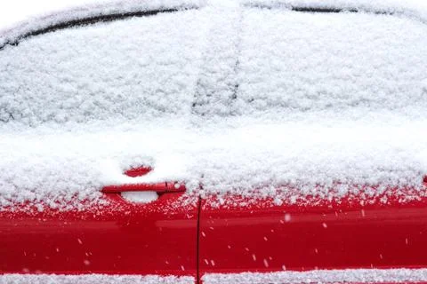 Car in the snow Stock Photos