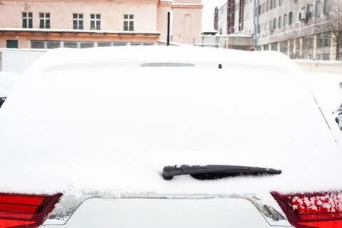 Car snow winter Stock Photos