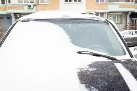 Car snow winter Stock Photos
