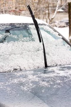 The car in snowdrift Stock Photos