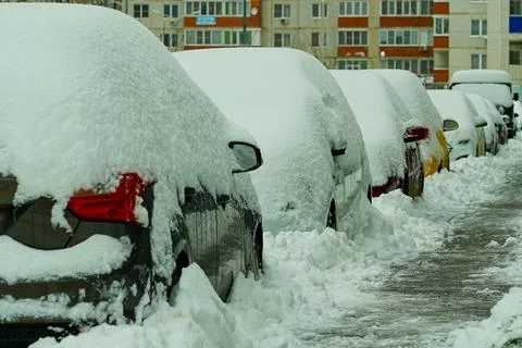 Car in a snowdrift. Stock Photos