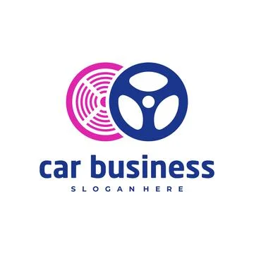 Car sound logo vector template, Creative car logo design concepts Stock Illustration