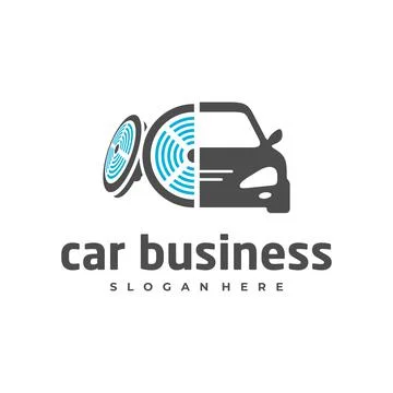 Car sound logo vector template, Creative car logo design concepts Stock Illustration