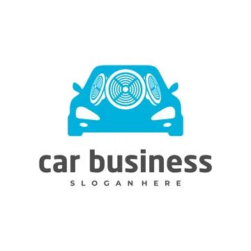 Car sound logo vector template, Creative car logo design concepts Stock Illustration