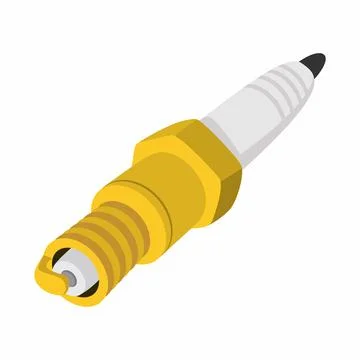 Car spark plug cartoon icon Stock Illustration